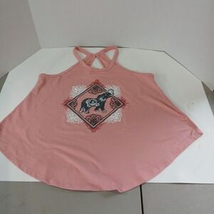 Cold Crush Pink Elephant Swing Flowy Tank Top Womens XSmall